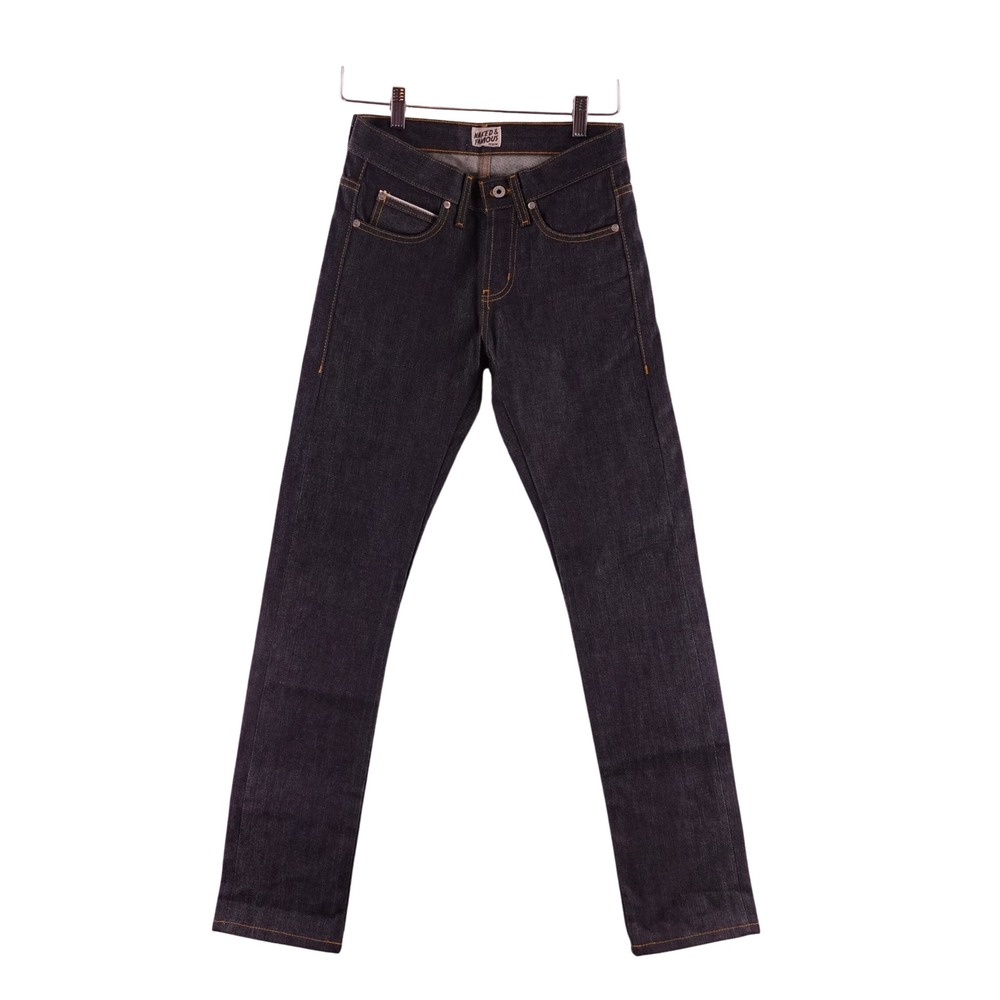 Naked & Famous Mens 27x30 Skinny Guy Twill Selvedge Indigo Raw Denim Jeans